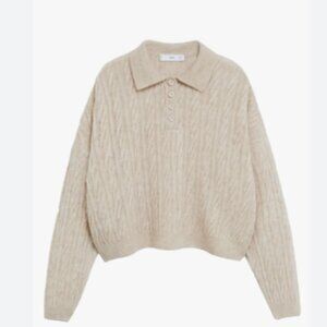 Mango Knit Sweater in Cream